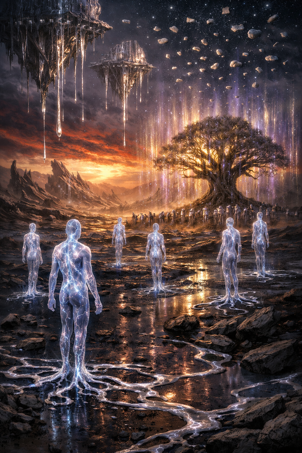 The second dawn did not rise so much as remember how to bleed.