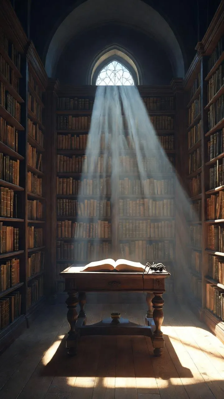 Library Dreams in Moonlight