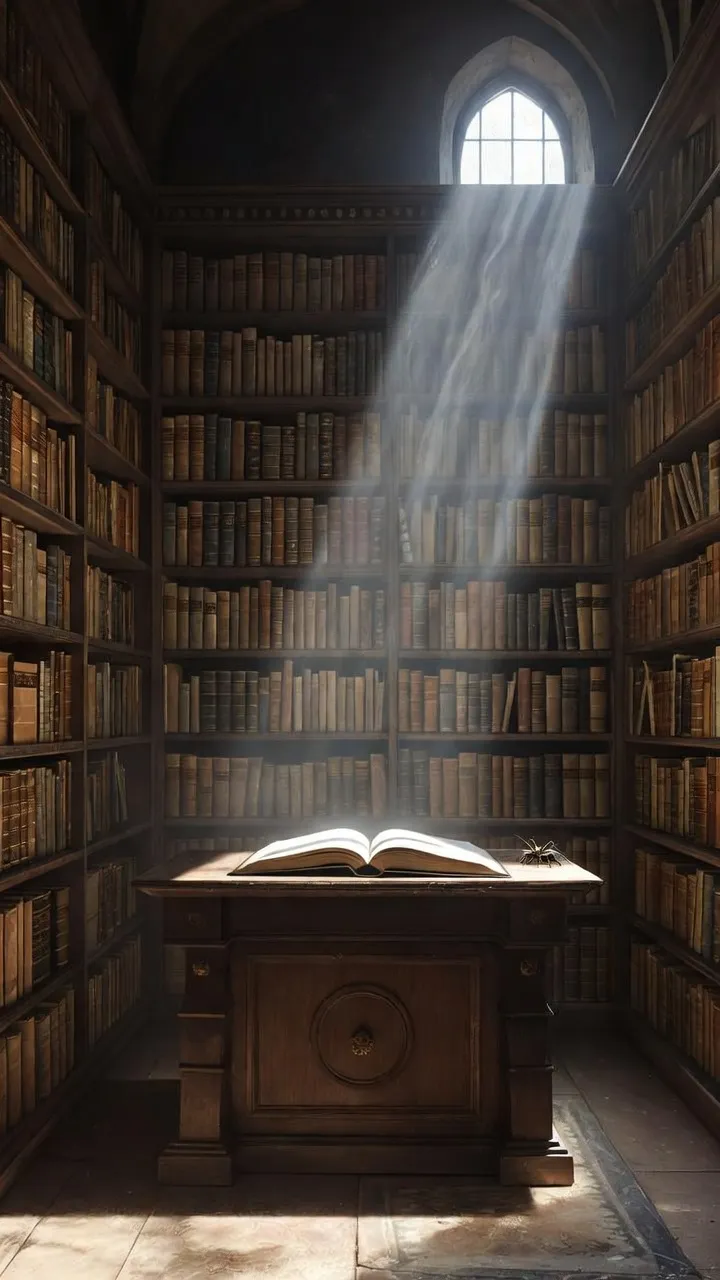 Library Dreams in Moonlight