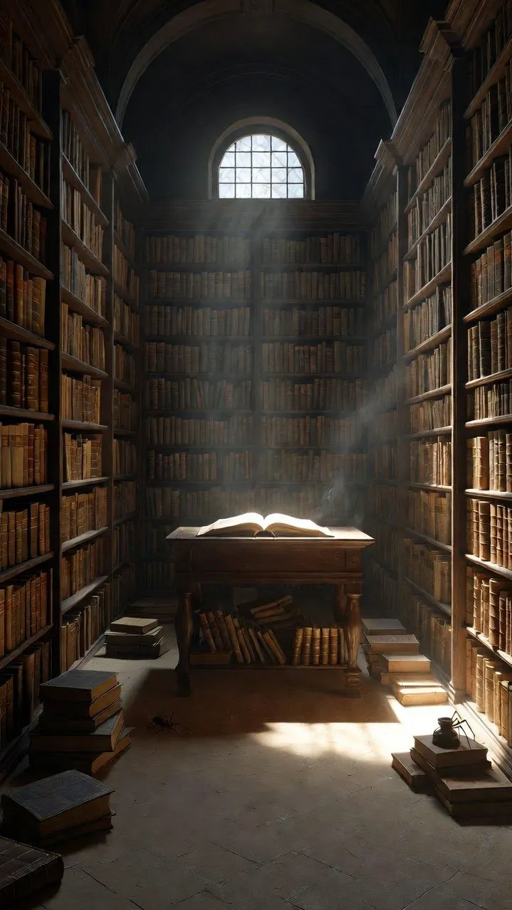 Library Dreams in Moonlight